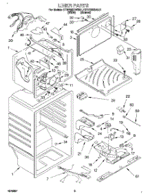 02 - Liner parts for Kitchenaid Refrigerator KTRP20KDAL01 from AppliancePartsPros.com