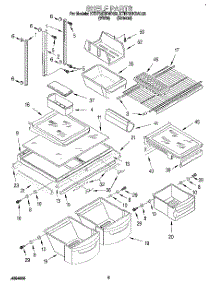 03 - Shelf parts for Kitchenaid Refrigerator KTRP20KDAL02 from AppliancePartsPros.com