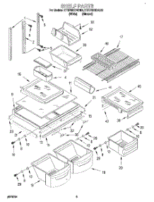 03 - Shelf parts for Kitchenaid Refrigerator KTRP20KDAL00 from AppliancePartsPros.com