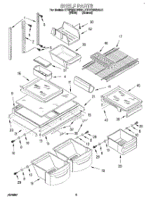 03 - Shelf parts for Kitchenaid Refrigerator KTRP20KDWH01 from AppliancePartsPros.com