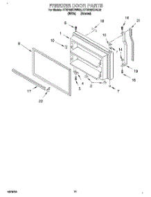 06 - Freezer Door, Lit / Optional parts for Kitchenaid Refrigerator KTRP20KDAL00 from AppliancePartsPros.com