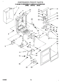 09 - Dispenser Front parts for Kitchenaid Refrigerator KTLS25QDWH00 from AppliancePartsPros.com