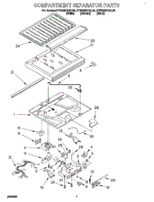 04 - Compartment Separator parts for Kitchenaid Refrigerator KTRS25KDWH00 from AppliancePartsPros.com