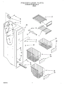 05 - Freezer Liner parts for Kitchenaid Refrigerator KSUB27QDBL00 from AppliancePartsPros.com