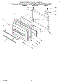 07 - Freezer Door parts for Kitchenaid Refrigerator KBRS21KABL10 from AppliancePartsPros.com