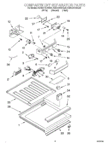 03 - Compartment Separator parts for Kitchenaid Refrigerator KBRS21KDAL00 from AppliancePartsPros.com
