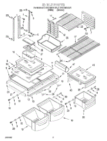 03 - Shelf parts for Kitchenaid Refrigerator KTRS21MDAL04 from AppliancePartsPros.com