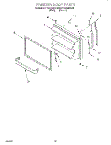07 - Freezer Door, Lit / Optional parts for Kitchenaid Refrigerator KTRS21MDAL04 from AppliancePartsPros.com