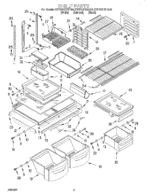 03 - Shelf parts for Kitchenaid Refrigerator KTRS21KDWH04 from AppliancePartsPros.com