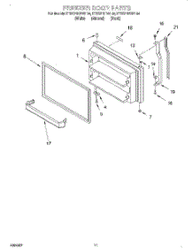 06 - Freezer Door, Lit / Optional parts for Kitchenaid Refrigerator KTRS21KDWH04 from AppliancePartsPros.com