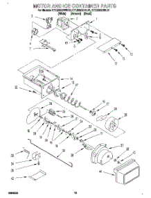 08 - Motor And Ice Container parts for Kitchenaid Refrigerator KTLS25QDAL01 from AppliancePartsPros.com