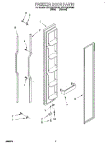 05 - Freezer Door parts for Kitchenaid Refrigerator KSRP22KDWH02 from AppliancePartsPros.com