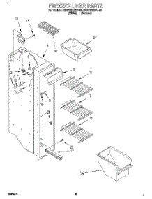 06 - Freezer Liner parts for Kitchenaid Refrigerator KSRP22KDWH02 from AppliancePartsPros.com