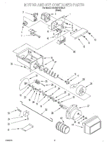 06 - Motor And Ice Container parts for Kitchenaid Refrigerator KSUB27QDBL01 from AppliancePartsPros.com