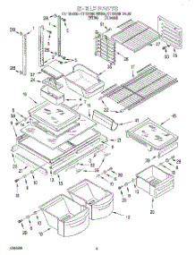 03 - Shelf parts for Kitchenaid Refrigerator KTRS19MDAL03 from AppliancePartsPros.com