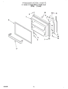 07 - Freezer Door, Lit / Optional parts for Kitchenaid Refrigerator KTRS19MDAL03 from AppliancePartsPros.com