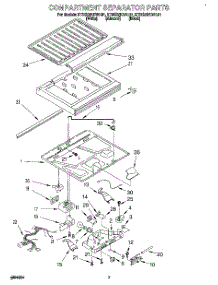 04 - Compartment Separator parts for Kitchenaid Refrigerator KTRS25KDBL01 from AppliancePartsPros.com