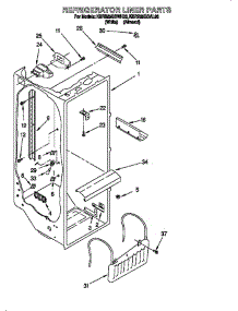 Refrigerator Liner parts for Kitchenaid Refrigerator SC8640EE from AppliancePartsPros.com