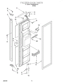 08 - Freezer Door parts for Kitchenaid Refrigerator KSUB25QDBL00 from AppliancePartsPros.com