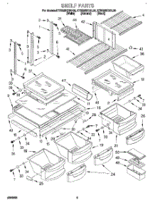 03 - Shelf parts for Kitchenaid Refrigerator KTRS25KDAL00 from AppliancePartsPros.com