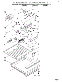 03 - Compartment Separator parts for Kitchenaid Refrigerator KBRS21KAAL10 from AppliancePartsPros.com