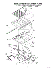 07 - Compartment Separator parts for Kitchenaid Refrigerator KTRS22QDWH00 from AppliancePartsPros.com