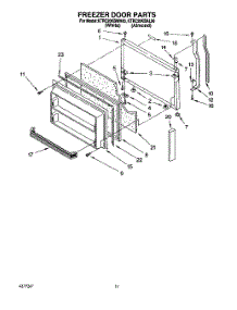07 - Freezer Door parts for Kitchenaid Refrigerator KTRC20KBWH00 from AppliancePartsPros.com
