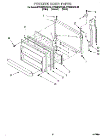 05 - Freezer Door parts for Kitchenaid Refrigerator KTRS25QDBL00 from AppliancePartsPros.com
