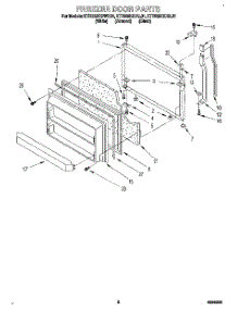05 - Freezer Door parts for Kitchenaid Refrigerator KTRS25QDAL01 from AppliancePartsPros.com