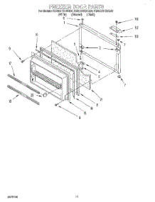 07 - Freezer Door parts for Kitchenaid Refrigerator KBRS21KDWH00 from AppliancePartsPros.com