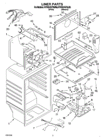 02 - Liner parts for Kitchenaid Refrigerator KTRS21KFAL00 from AppliancePartsPros.com