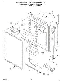 04 - Refrigerator Door parts for Kitchenaid Refrigerator KTRS21KFAL00 from AppliancePartsPros.com