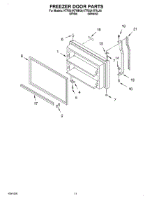 06 - Freezer Door, Optional parts for Kitchenaid Refrigerator KTRS21KFAL00 from AppliancePartsPros.com