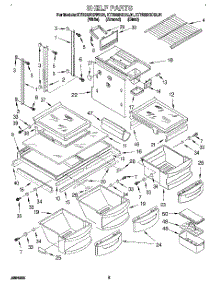 03 - Shelf parts for Kitchenaid Refrigerator KTRS25QDWH01 from AppliancePartsPros.com