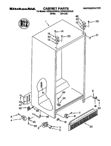 Cabinet parts for Kitchenaid Refrigerator 885779 from AppliancePartsPros.com