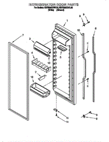 Refrigerator Door parts for Kitchenaid Refrigerator 885779 from AppliancePartsPros.com
