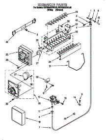 Icemaker parts for Kitchenaid Refrigerator 885779 from AppliancePartsPros.com