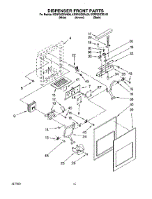 08 - Dispenser Front parts for Kitchenaid Refrigerator KSRP25QDAL00 from AppliancePartsPros.com