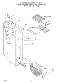 04 - Freezer Liner parts for Kitchenaid Refrigerator KSRP27QDWH01 from AppliancePartsPros.com