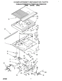 04 - Compartment Separator parts for Kitchenaid Refrigerator KTRS25QDWH00 from AppliancePartsPros.com