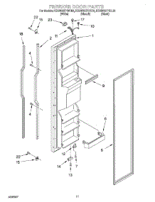 07 - Freezer Door parts for Kitchenaid Refrigerator KSRW22FHBT02 from AppliancePartsPros.com