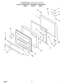 03 - Freezer Door parts for Kitchenaid Refrigerator KBRS22KGWH4 from AppliancePartsPros.com
