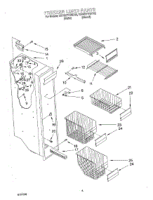 04 - Freezer Liner parts for Kitchenaid Refrigerator KSRE27FHBT02 from AppliancePartsPros.com