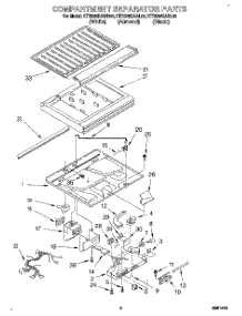 03 - Compartment Separator parts for Kitchenaid Refrigerator KTRS25KAAL00 from AppliancePartsPros.com