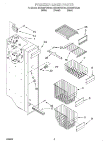 04 - Freezer Liner parts for Kitchenaid Refrigerator KSRV25FHBL00 from AppliancePartsPros.com