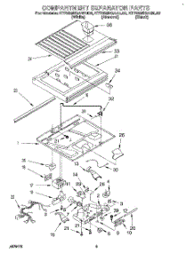 03 - Compartment Separator parts for Kitchenaid Refrigerator KTRS25QABL00 from AppliancePartsPros.com