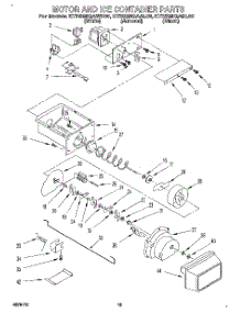 08 - Motor And Ice Container parts for Kitchenaid Refrigerator KTRS25QABL00 from AppliancePartsPros.com