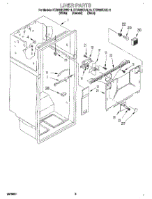02 - Liner parts for Kitchenaid Refrigerator KTRS25KABL11 from AppliancePartsPros.com