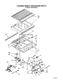 03 - Compartment Separator parts for Kitchenaid Refrigerator KTRS20KXWH10 from AppliancePartsPros.com