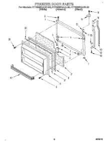 04 - Freezer Door parts for Kitchenaid Refrigerator KTRS25QAWH00 from AppliancePartsPros.com